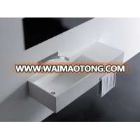 solid surface trough sink bathroom